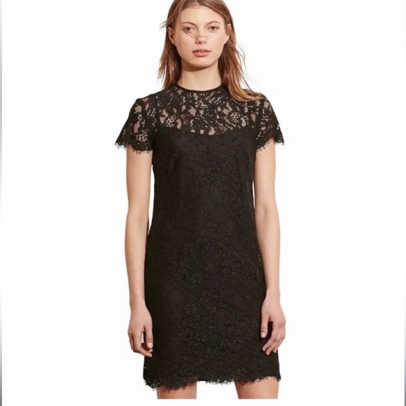 Ralph Lauren Dresses & Skirts - Ralph Lauren size 16 black lace mini shift dress. Black slip underneath.